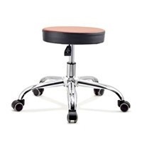 Adjustable Office Stool Round Seat Rolling Lab Medical Stool Dental Assistant Chair