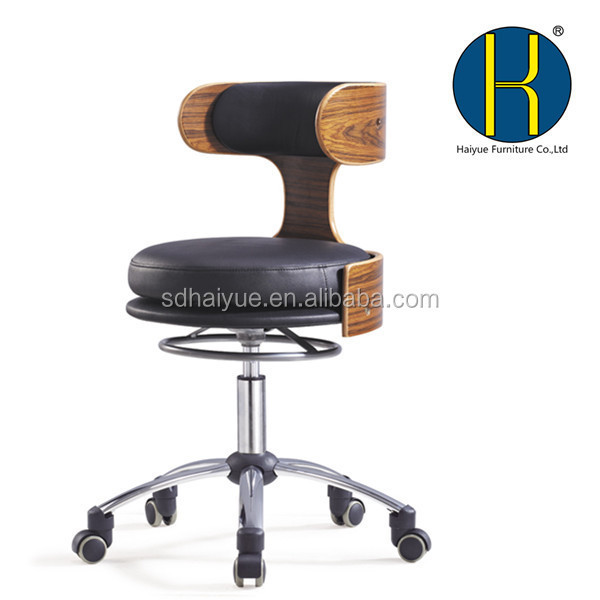 HY5012 Desk Task Chair Home Office Chair Adjustable Swivel Rolling Plywood Chair with Wheels for Adults Teens Bedroom