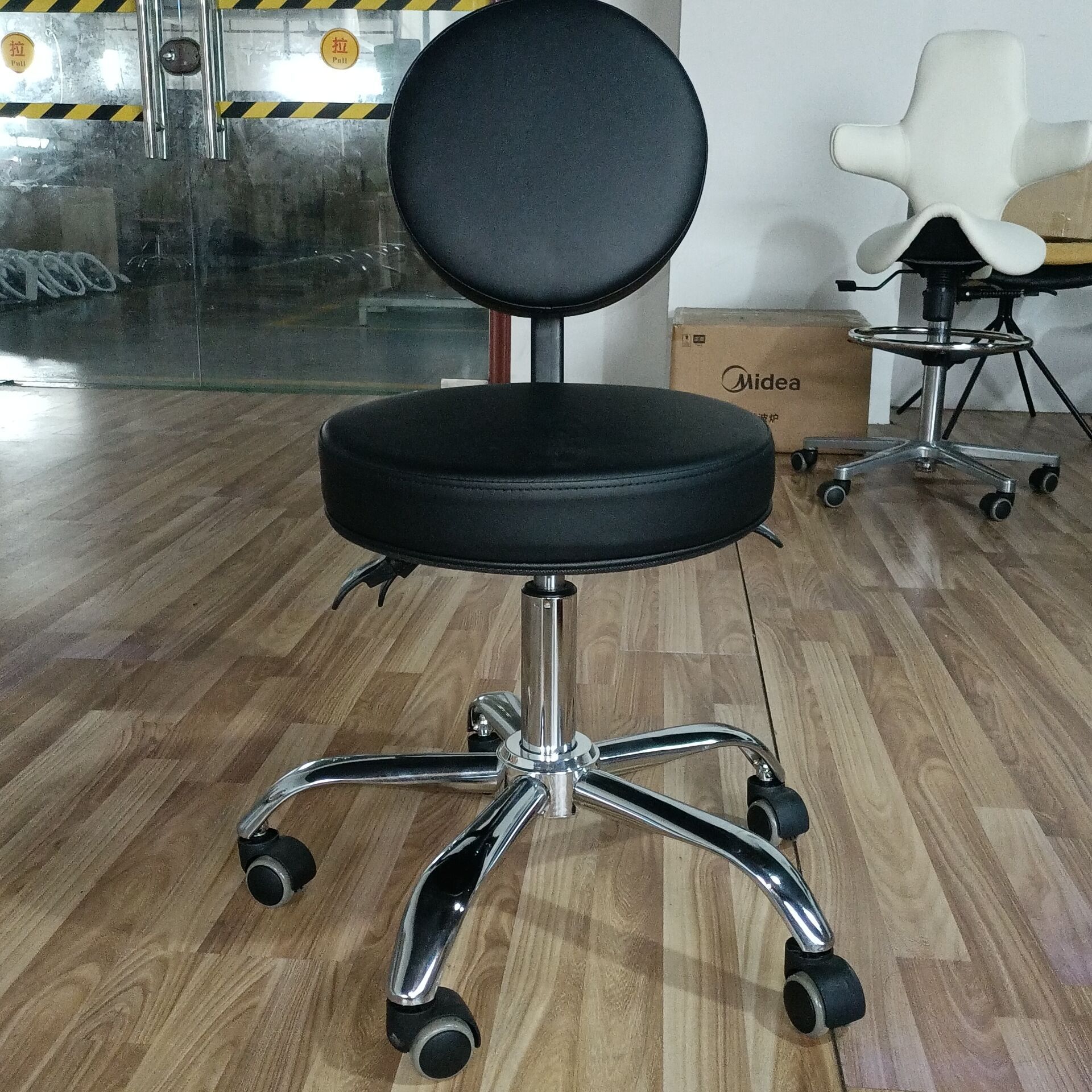 Comfortable  High Density Round Seat Round Back Medical Chair Dental Assistant Stool Office Chair