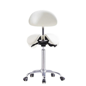 Tilt Ergonomic Split Seat Style Saddle Stool  Office Chair with  Backrest