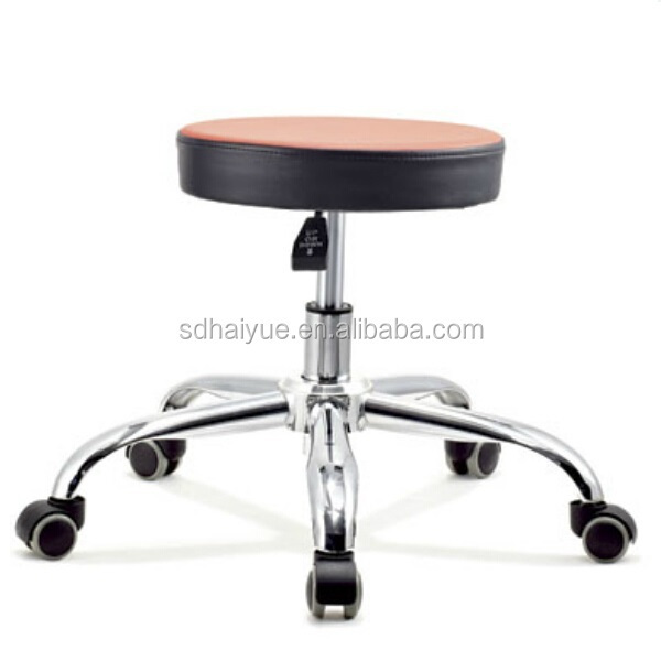 Adjustable Office Stool Round Seat Rolling Lab Medical Stool Dental Assistant Chair