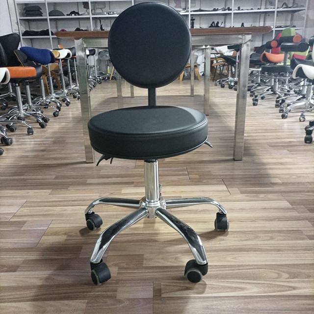 Comfortable  High Density Round Seat Round Back Medical Chair Dental Assistant Stool Office Chair