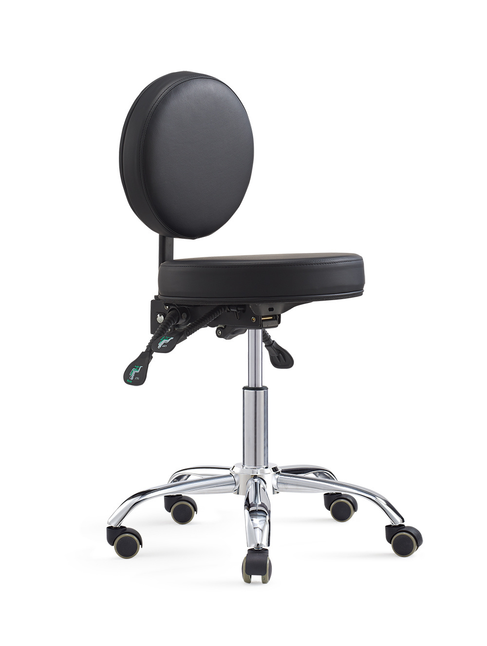 Comfortable  High Density Round Seat Round Back Medical Chair Dental Assistant Stool Office Chair