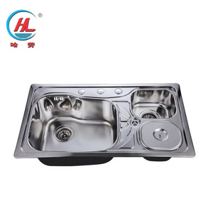 Custom Kitchen Sink One Piece Sink Double Bowl Stainless Steel Kitchen Sink