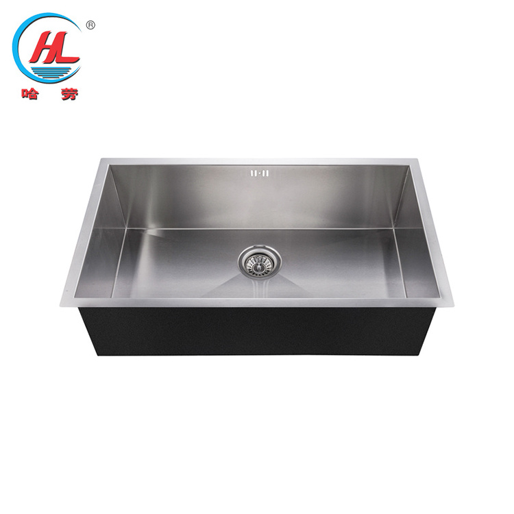 Customized Industrial Handmade Fabricated Single Bowl Kitchen Stainless Steel Sink