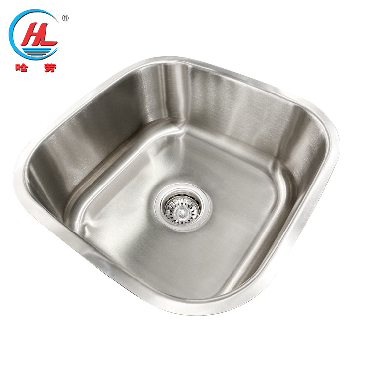 New Style Apartment Used Stainless Steel Single Bowl Square Kitchen Sink