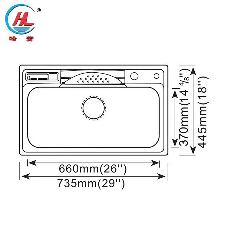 Hot Sale Stainless Steel Hand Wash Sink With R Corner Large Space