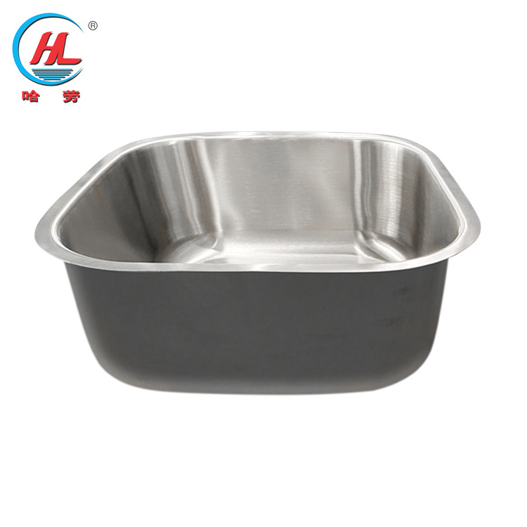 New Style Apartment Used Stainless Steel Single Bowl Square Kitchen Sink