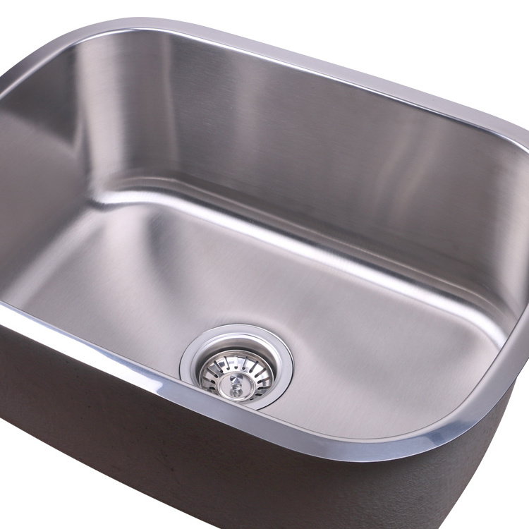 Customized Restaurant Single Bowl Stainless Steel Single Bowl Undermount Kitchen Sink