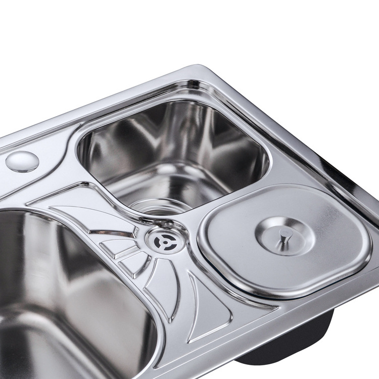 Custom Kitchen Sink One Piece Sink Double Bowl Stainless Steel Kitchen Sink