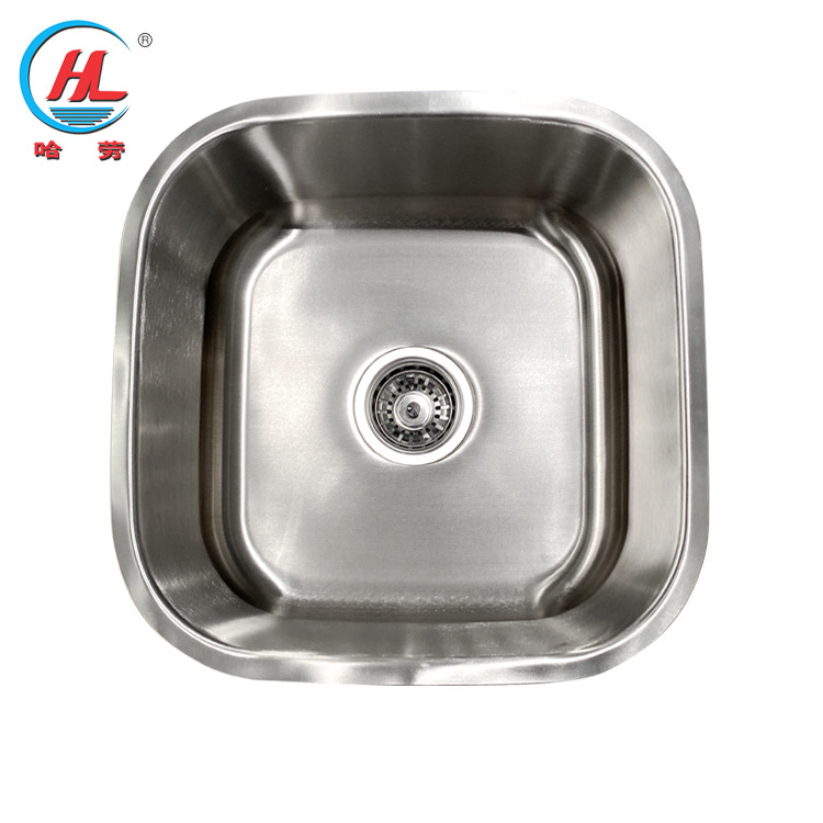 New Style Apartment Used Stainless Steel Single Bowl Square Kitchen Sink