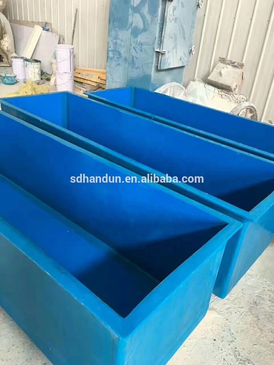 China Factory Offer Any Size Fiberglass Large Plastic Fish Farm Tank for Fish feeding Usage