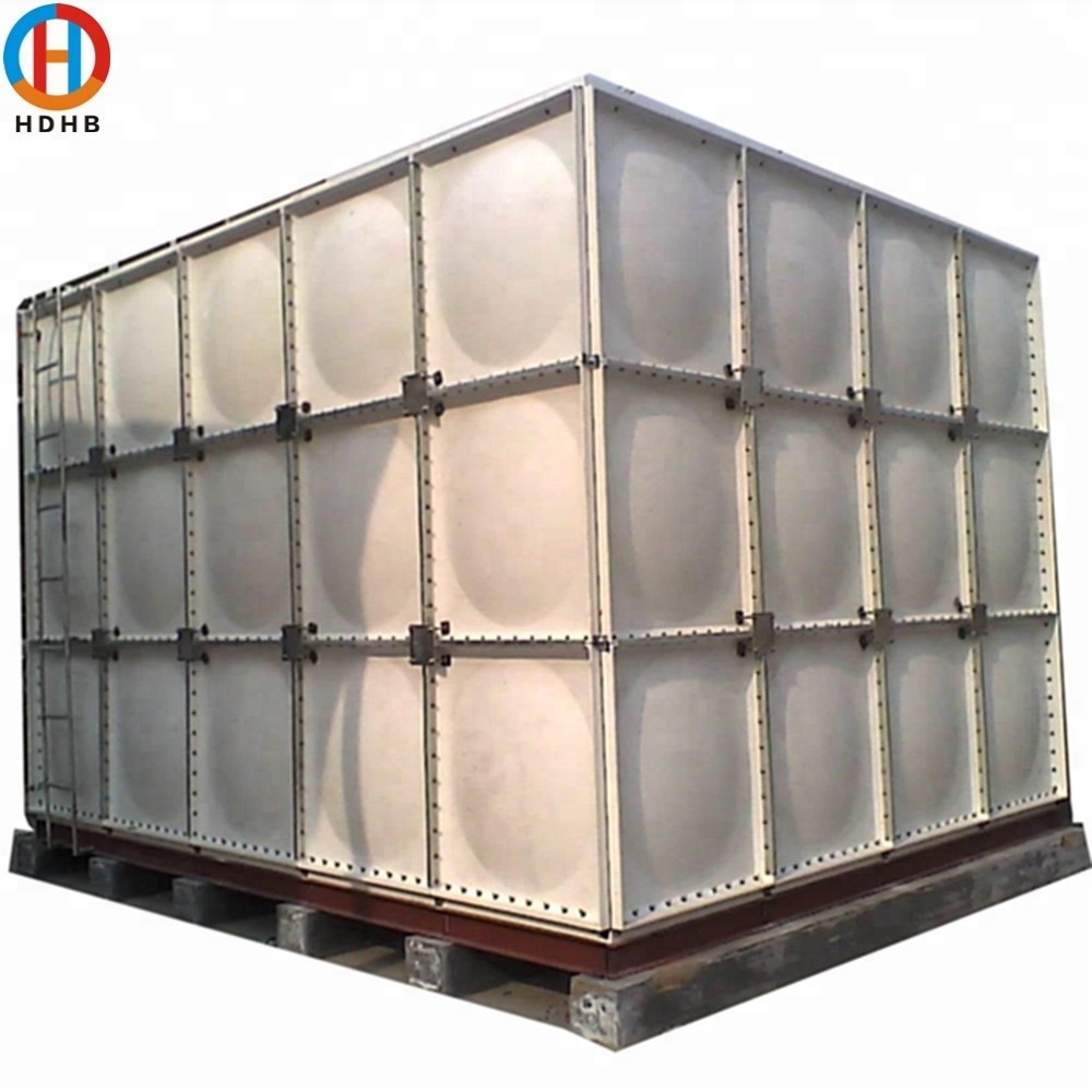 UV Treated Hot Pressed GRP Panel Assembled  Pure Cistern Cooling Water Tank 100000 liter