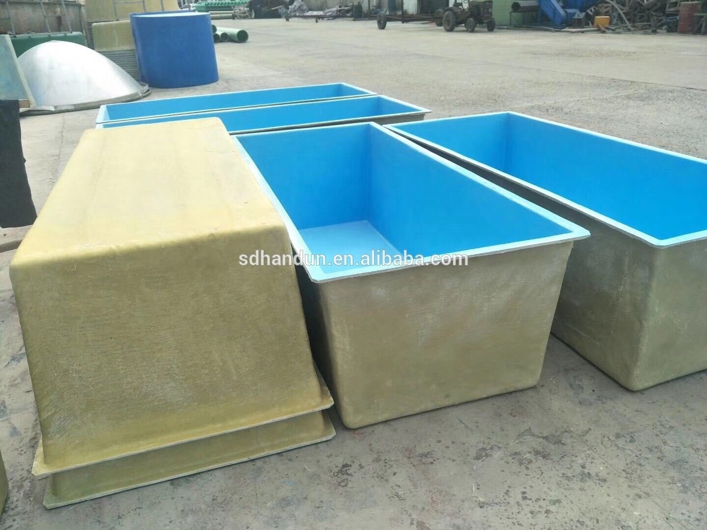 China Factory Offer Any Size Fiberglass Large Plastic Fish Farm Tank for Fish feeding Usage