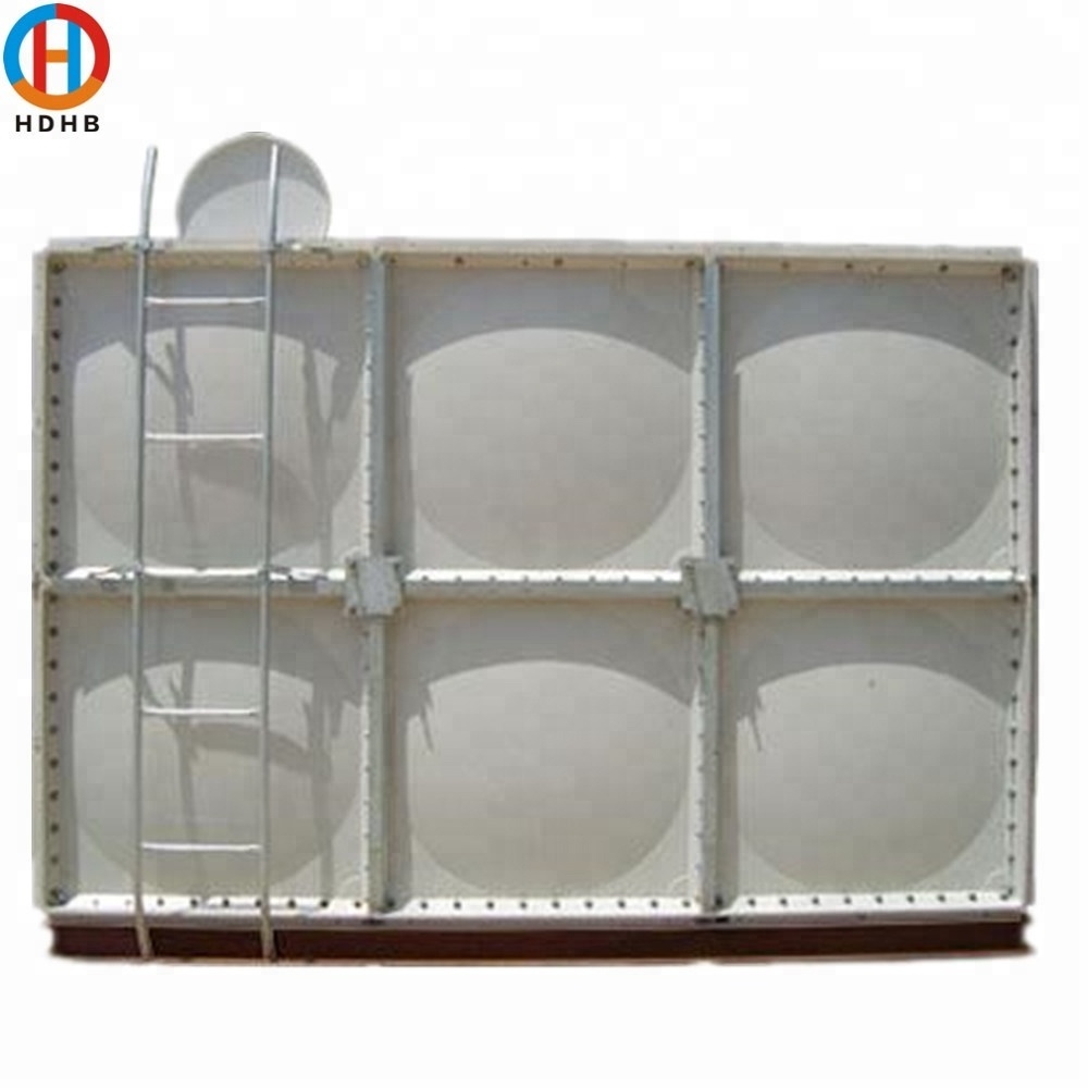 UV Treated Hot Pressed GRP Panel Assembled  Pure Cistern Cooling Water Tank 100000 liter