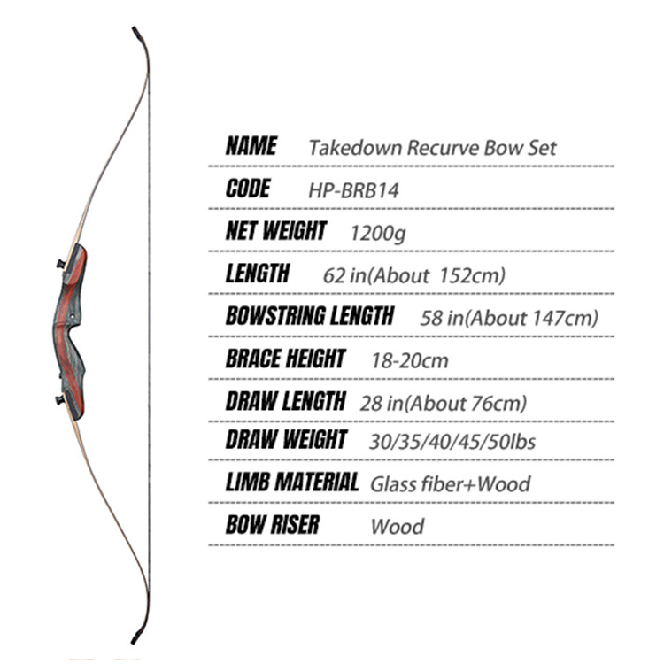 Hi Top Competitive Bow Archery Sports Traditional Bow Archery High Quality Recurve Bow 70 Inch Archery