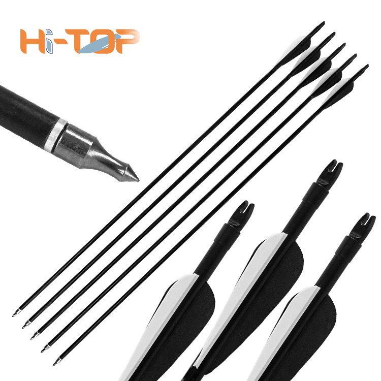 Hitop Wholesale 400 Spine 31Inch Arrow Fiberglass Arrow Shafts Prices Compound Archery Bow And Arrow For Sale