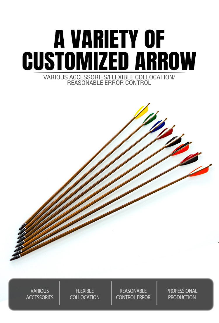 Hi Top Arrow Bamboo Camo Arrows 300 Spine Archery Shaft Arrow Carbon Archery arkpafado sagoj tiro al arco Accessories