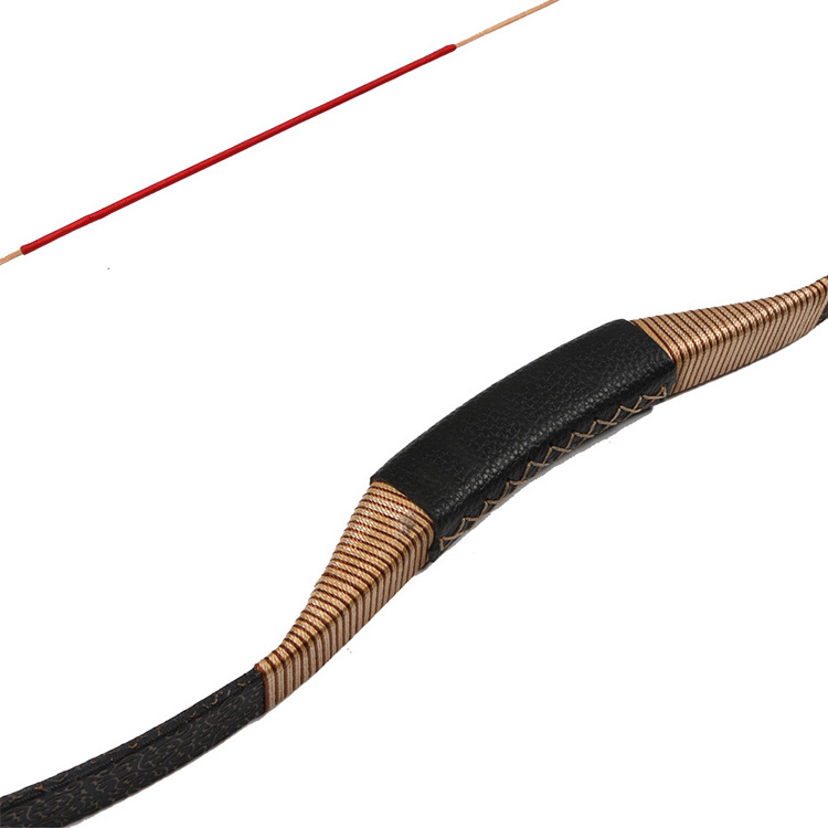 Hitop 57 Inch 50Lbs Wooden Archery Recurve Bow Set Traditional Long Bow Archery Hunting Archery Bow