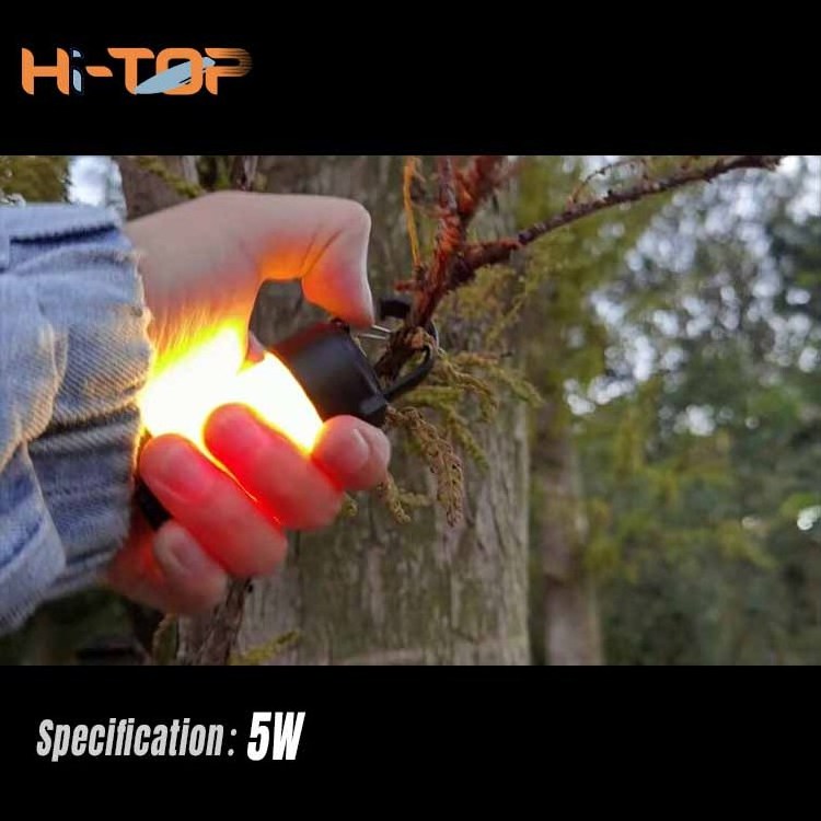 Hitop 5W Black Camping Survival Light Magnetic Rechargeable Torch Light Rechargeable Outdoor Torch Light