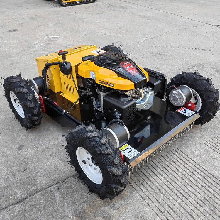 Remote Control Lawn Mower 4wd Grass Mowers Radio Controlled 4 Wheel Gasoline Power Robotic Portable Weed Cutting Machine