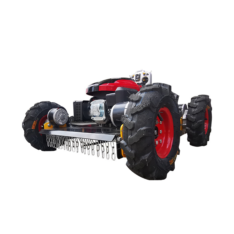 Remote Control Lawn Mower 4wd Grass Mowers Radio Controlled 4 Wheel Gasoline Power Robotic Portable Weed Cutting Machine