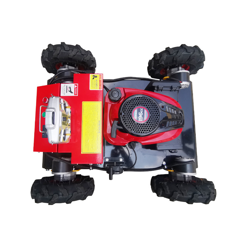 Remote Control Lawn Mower 4wd Grass Mowers Radio Controlled 4 Wheel Gasoline Power Robotic Portable Weed Cutting Machine