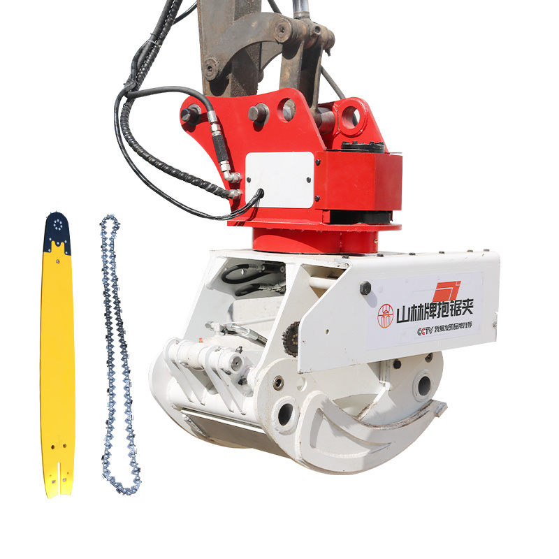 Tree Cutting Machine Price HANYUE Grapples Tree Cutter With Clamping Cylinder Grapple Saw