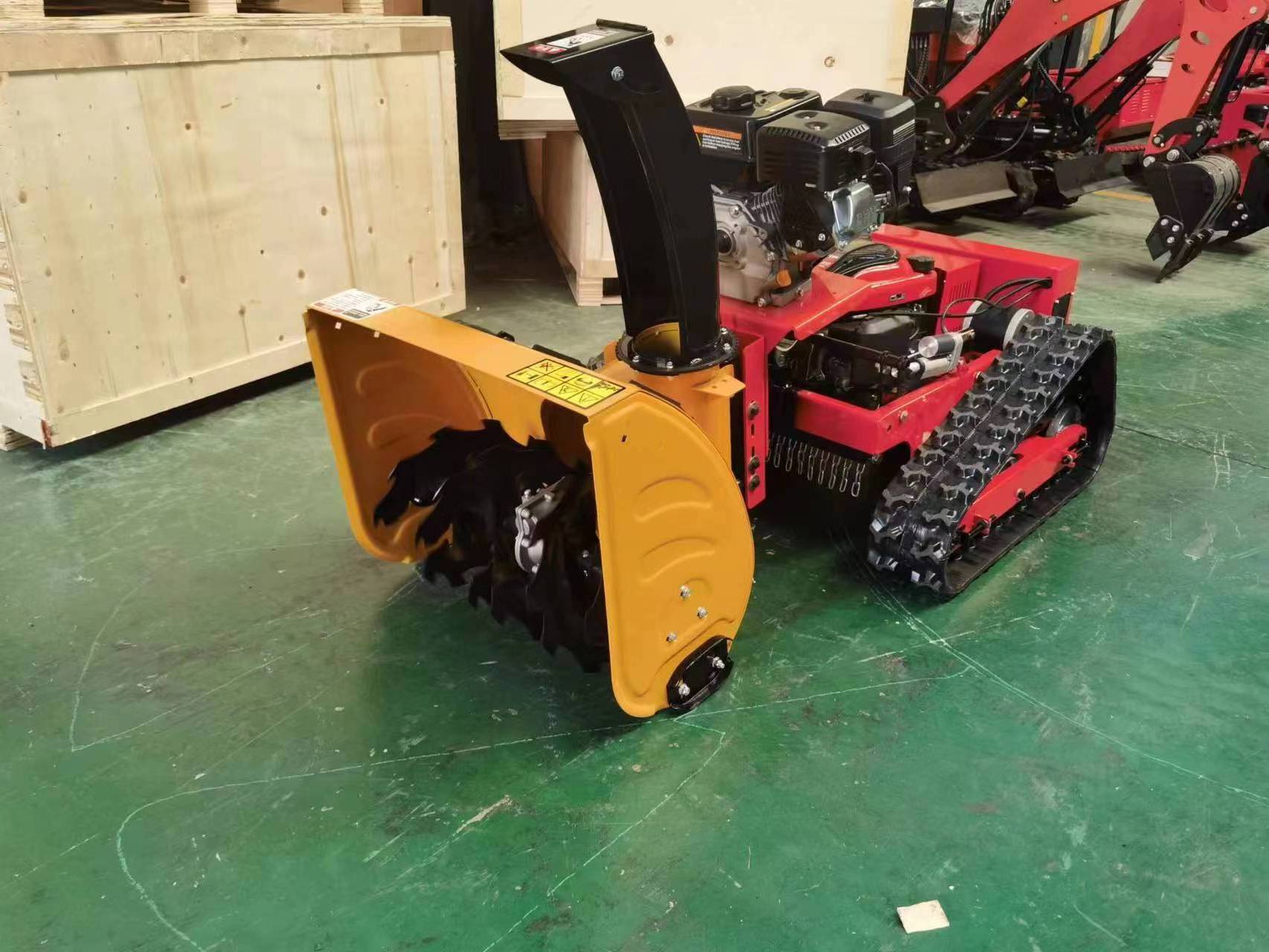 7.5HP Winter Using Snow Sweeping High Quality Heavy Duty Remote Controlled Gas Snow Blower With Lawn Mower