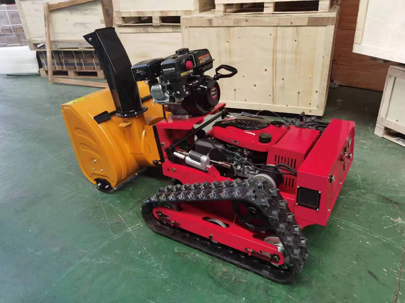 7.5HP Winter Using Snow Sweeping High Quality Heavy Duty Remote Controlled Gas Snow Blower With Lawn Mower