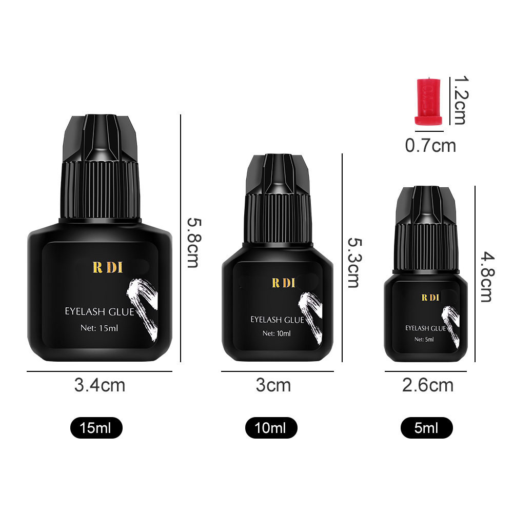 OEM Korea Black Private Label  Vegan lash Adhesive Glue Latex Free  Semi Permanent  Waterproof Eyelash Extension Glue