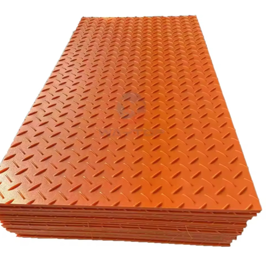 4X8 Plastic Uhmwpe Hdpe Temporary Construct Excavator Road Mats Swamp Ground Floor Mat