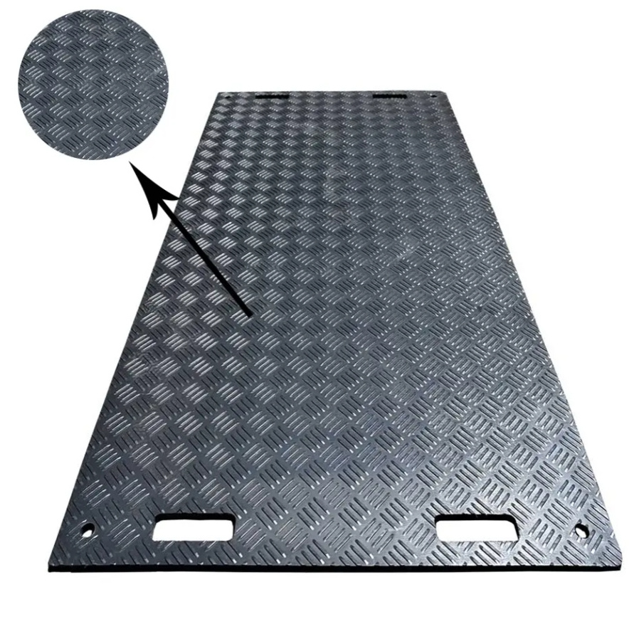 Heavy Duty UHMWPE/HDPE Plastic Construction Access Swamp Ground Temporary Road Mat 4X8