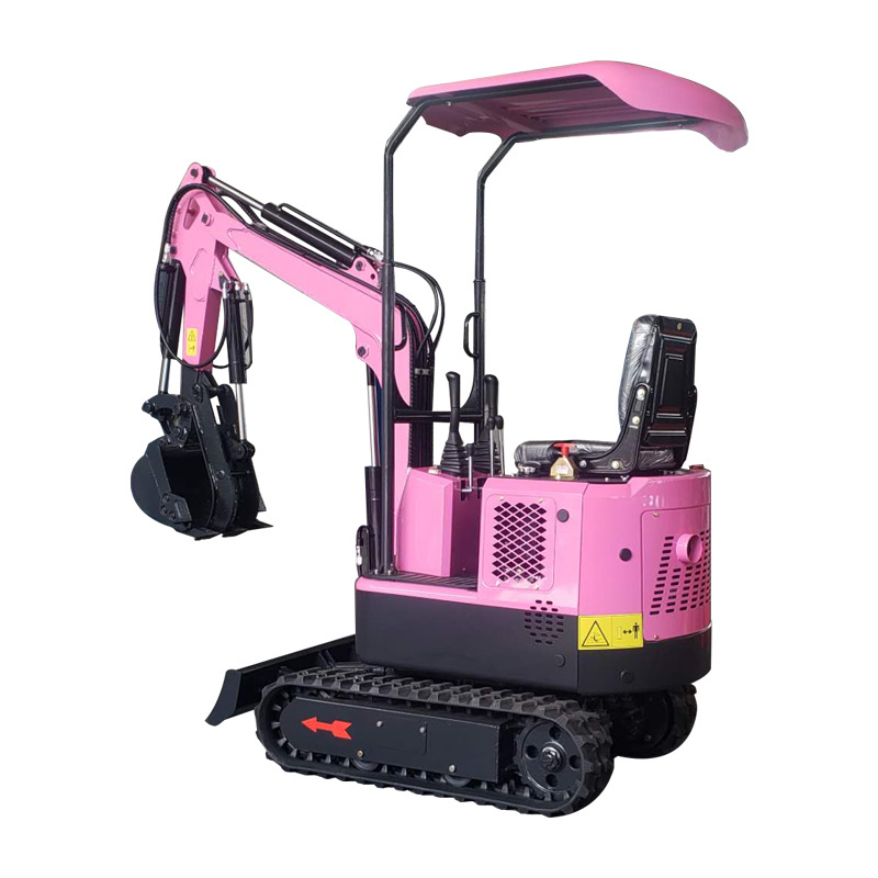 Cheap HH10 pink small mini excavator 1 ton price with thumb