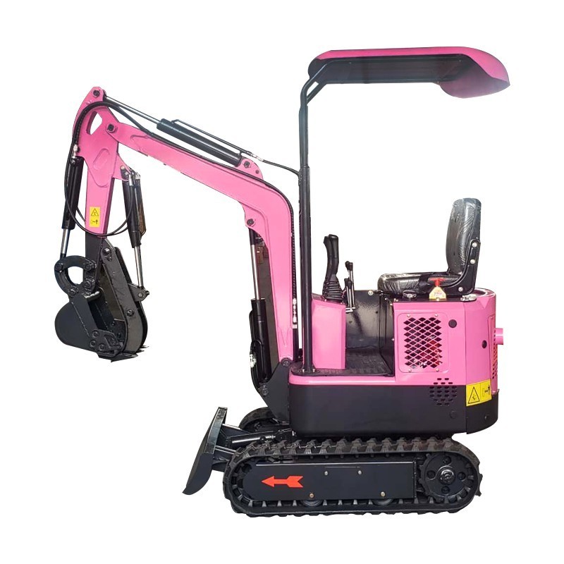 Cheap HH10 pink small mini excavator 1 ton price with thumb