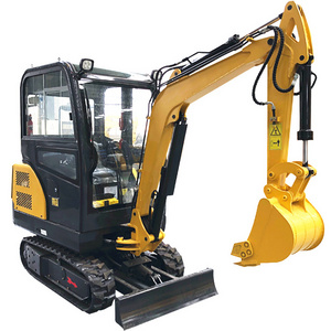 Cabin excavator 2 ton crawler mini digger excavadora for sale