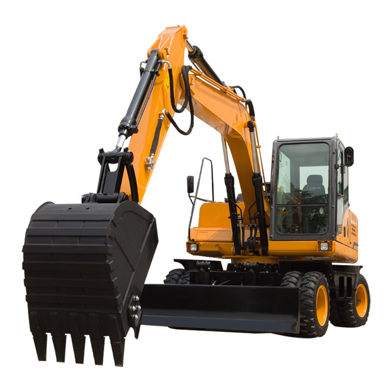 14 ton hydraulic with famous brand tyre digger wheel excavator for sale