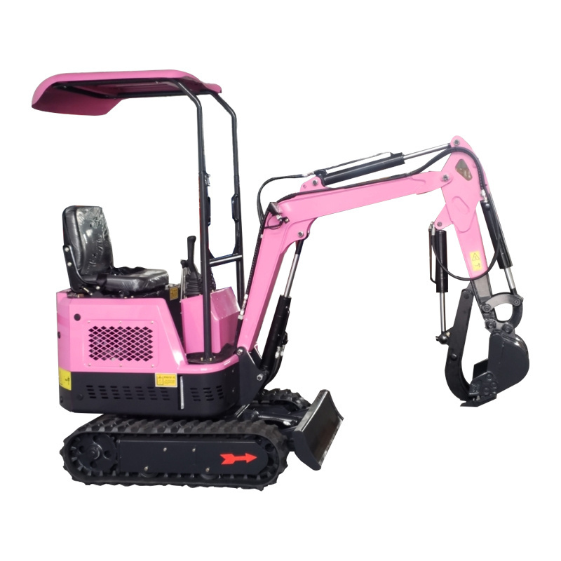 Cheap HH10 pink small mini excavator 1 ton price with thumb