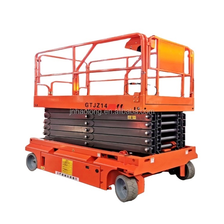 Rough Terrain Electric Diesel Man Lift Tracked Driven Crawler Scissor Lift on TracksExport to Canada