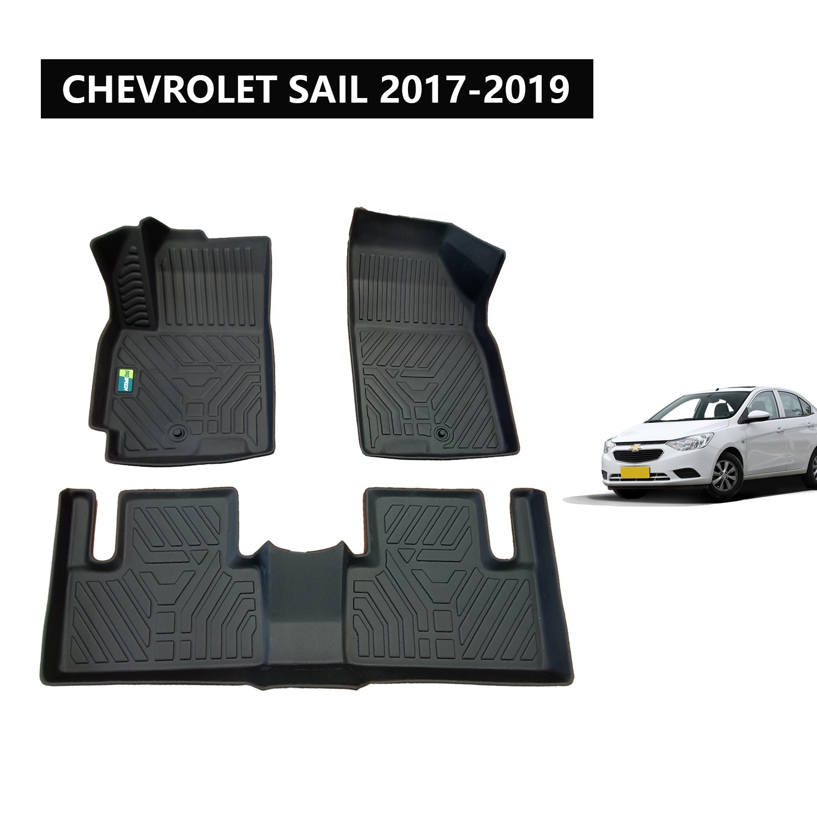 Factory Sales New Arrival TPE Car Accessories Car Floor Mats Custom Car Mats For CHEVROLET SAIL 2017-2019