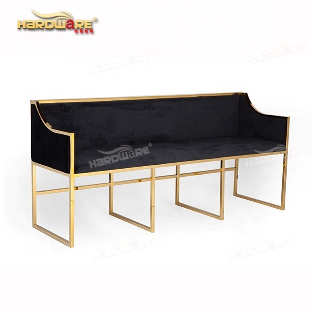 Luxury Long Couch Settee Newlyweds Couple Royal All Gold Wedding Sofa