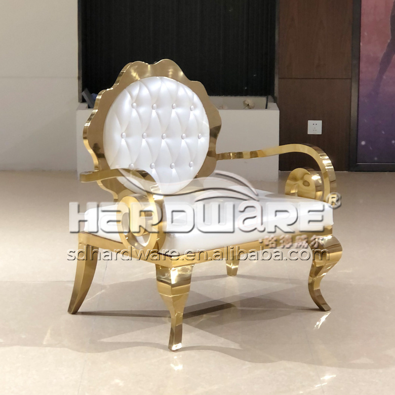 Sun Flower Design Royal Gold King Throne Chair