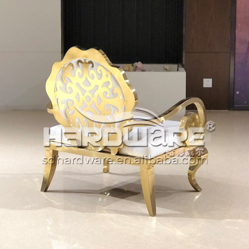 Sun Flower Design Royal Gold King Throne Chair