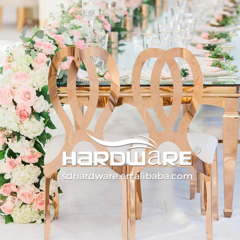 Foshan Housse De Chaise Wedding And Events Stackdable Gold Metal Banquet Infinity Chair