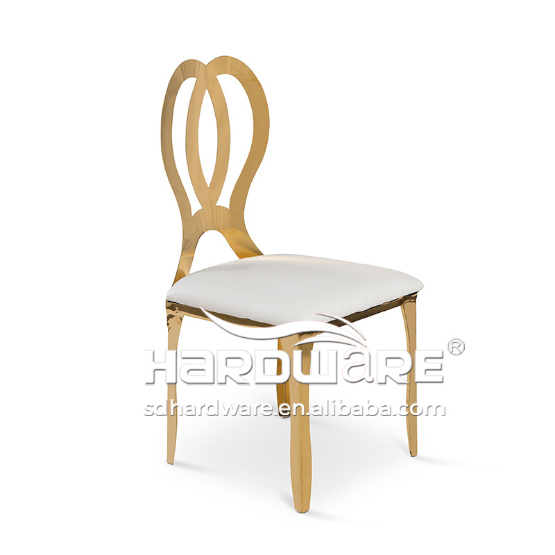 Foshan Housse De Chaise Wedding And Events Stackdable Gold Metal Banquet Infinity Chair