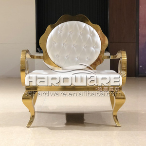 Sun Flower Design Royal Gold King Throne Chair