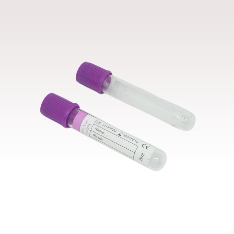 Blood Purple Cap Pet Material Edta Container Vacuum Lab Tube