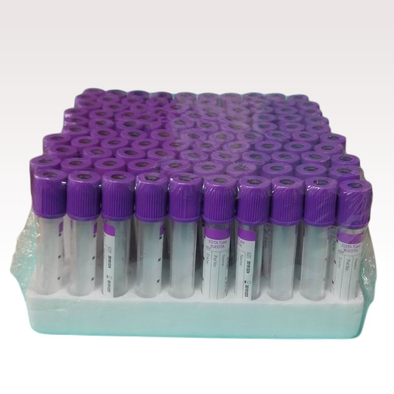 Blood Purple Cap Pet Material Edta Container Vacuum Lab Tube