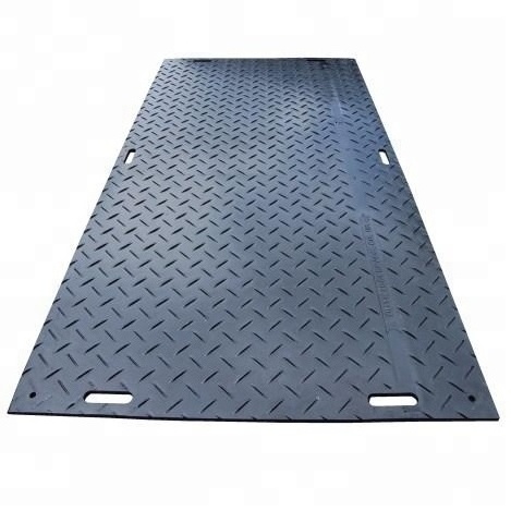 Heavy duty 4'x8' plastic uhmwpe hdpe temporary construct excavator road mats swamp ground mats