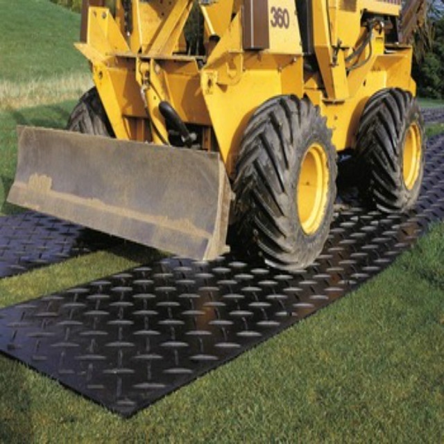 Heavy duty 4'x8' plastic uhmwpe hdpe temporary construct excavator road mats swamp ground floor mat